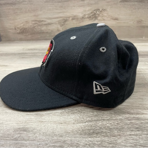 Vintage NCAA Temple Owl Hat Tyro 001 New Era Fitted Hat 7 1/4 Stretch Black - Picture 3 of 8